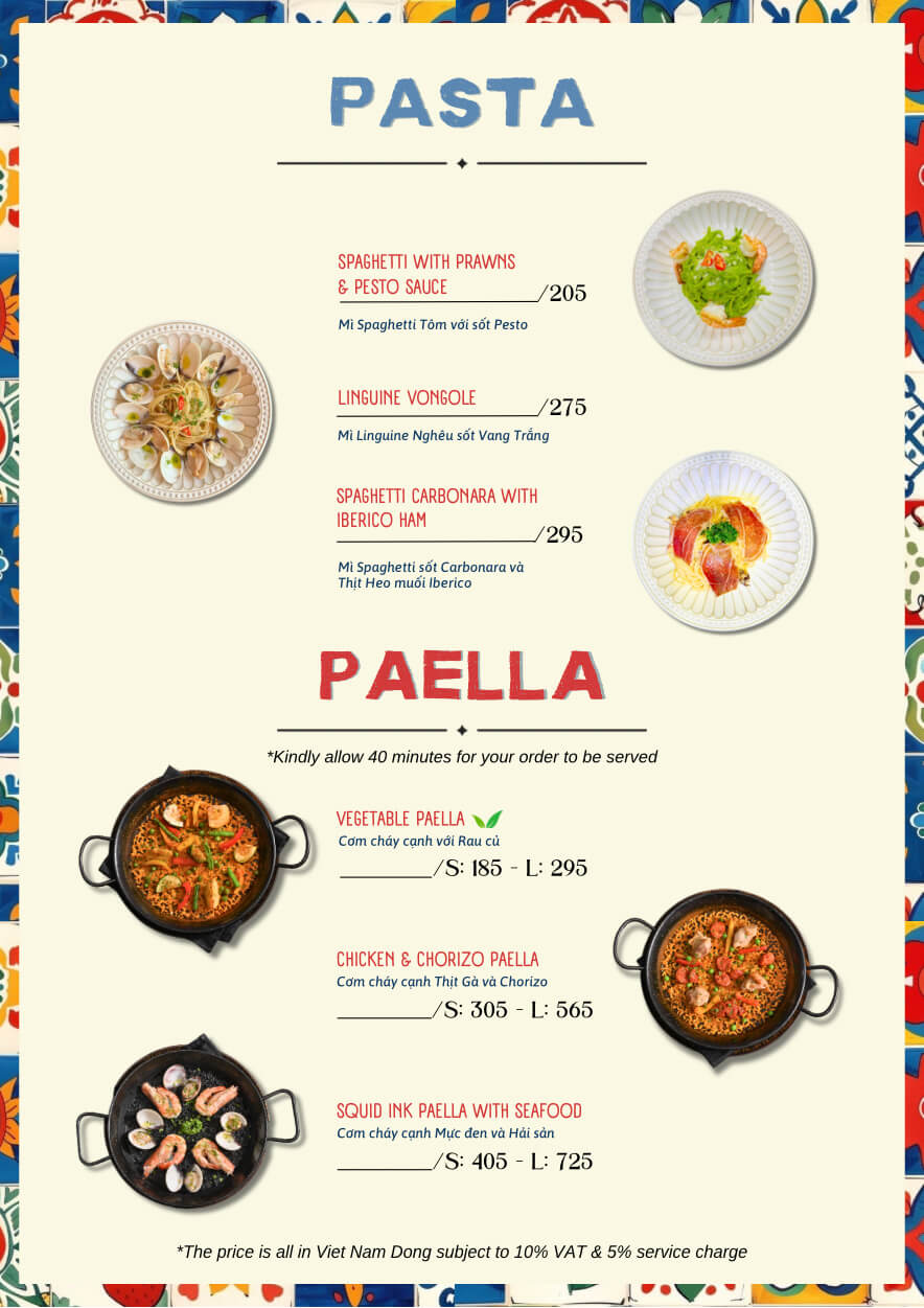 Sabor Tapas Restaurant Menu 17